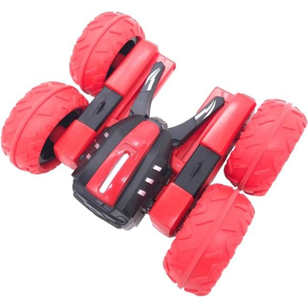 RC Rotating Stunt Cars Flowering Remote Control Cars Toys with Lights , Red